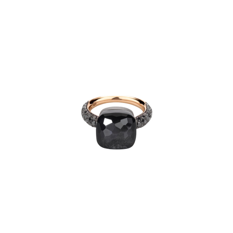 Pomellato Nudo Maxi ring titanium/goud met diamant - PAB4011 OT000 DBKOS - #4 Pomellato Nudo Maxi ring titanium/goud met diamant - PAB4011 OT000 DBKOS - #4