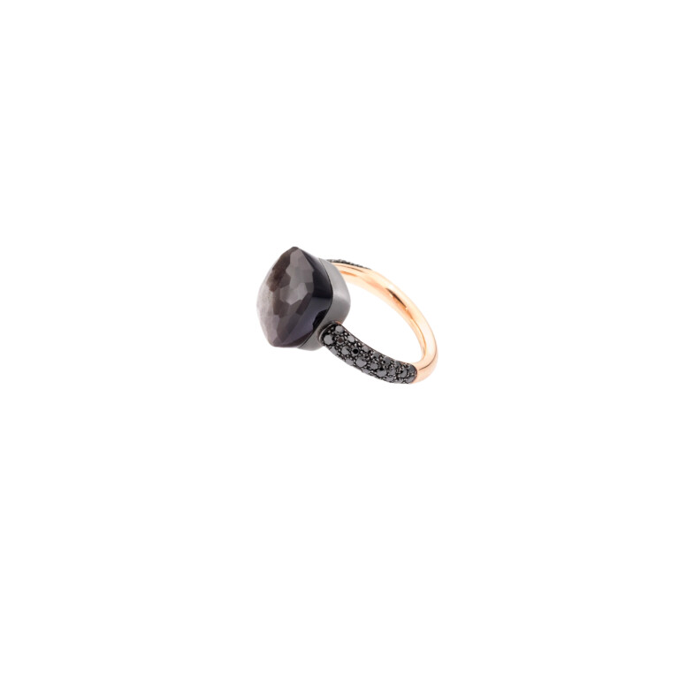 Pomellato Nudo Maxi ring titanium/goud met diamant - PAB4011 OT000 DBKOS - #5 Pomellato Nudo Maxi ring titanium/goud met diamant - PAB4011 OT000 DBKOS - #5