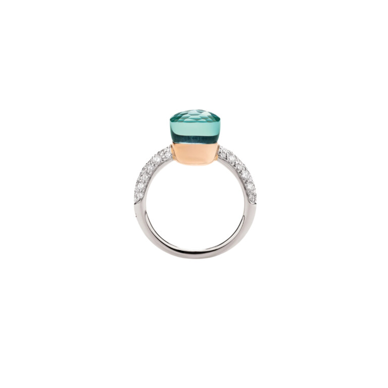 Pomellato Nudo Petit ring rosé/wit goud met diamant - PAB7040 O6WHR DB0OY - #2 Pomellato Nudo Petit ring rosé/wit goud met diamant - PAB7040 O6WHR DB0OY - #2