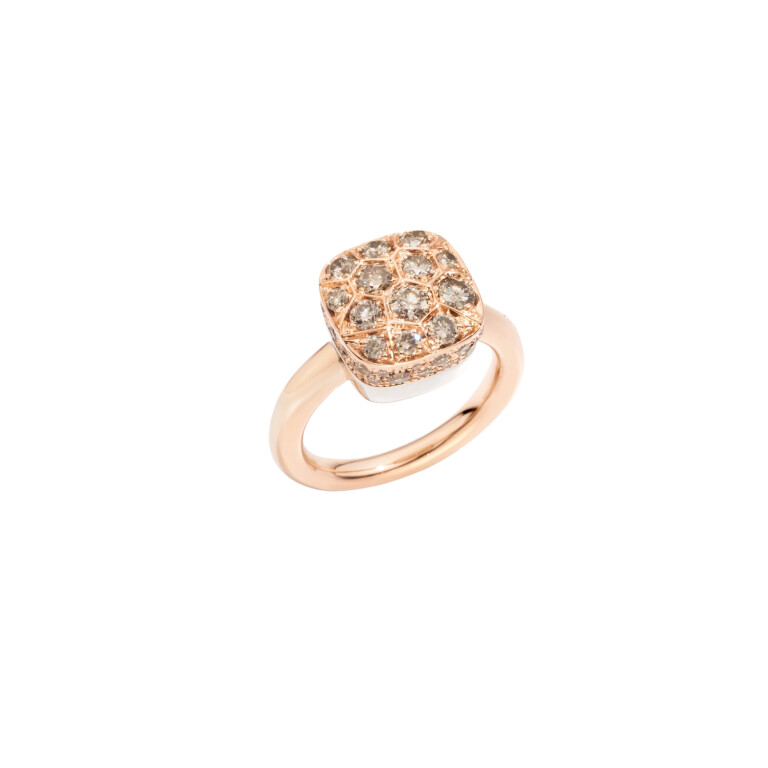 Pomellato Nudo Solitaire ring rosé/wit goud met diamant - PAB7041 O6000 DBR00 - #2 Pomellato Nudo Solitaire ring rosé/wit goud met diamant - PAB7041 O6000 DBR00 - #2