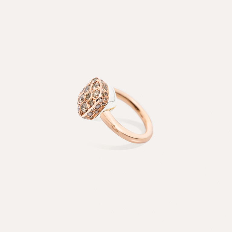 Pomellato Nudo Solitaire ring rosé/wit goud met diamant - PAB7041 O6000 DBR00 - #3 Pomellato Nudo Solitaire ring rosé/wit goud met diamant - PAB7041 O6000 DBR00 - #3