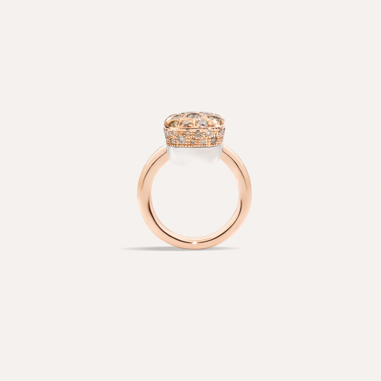 Pomellato Nudo Solitaire ring rosé/wit goud met diamant - PAB7041 O6000 DBR00 - #4 Pomellato Nudo Solitaire ring rosé/wit goud met diamant - PAB7041 O6000 DBR00 - #4