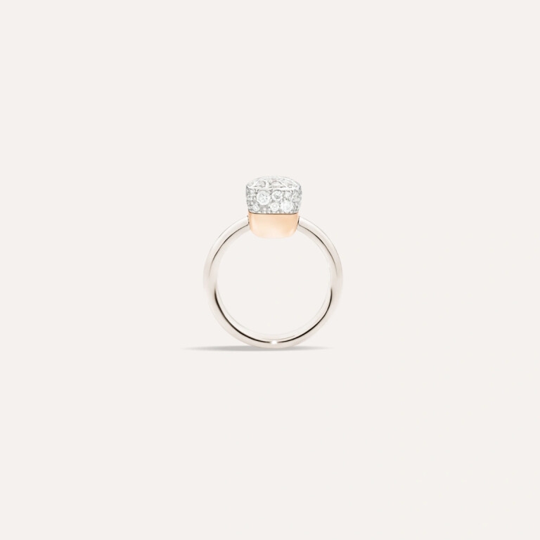 Pomellato Nudo Solitaire ring rosé/wit goud met diamant - PAB5010 O6000 DB000 - #4 Pomellato Nudo Solitaire ring rosé/wit goud met diamant - PAB5010 O6000 DB000 - #4
