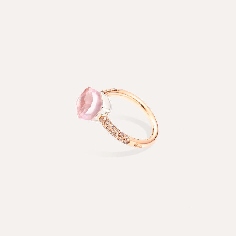 Pomellato Nudo Petit ring rosé/wit goud met diamant - PAB7040 O6000 BRCQR - #4 Pomellato Nudo Petit ring rosé/wit goud met diamant - PAB7040 O6000 BRCQR - #4