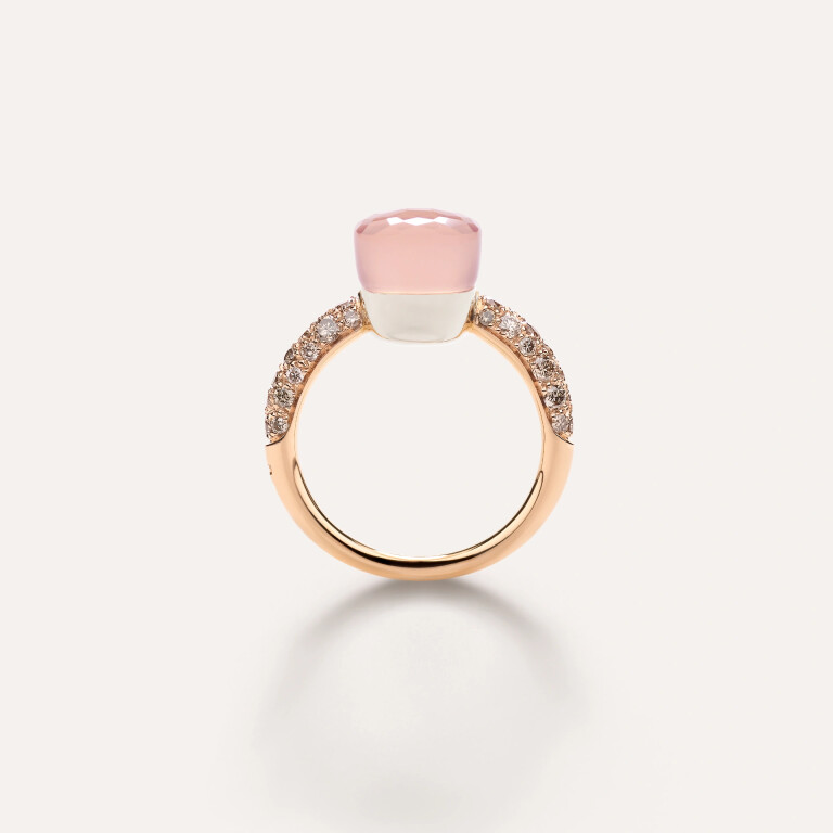 Pomellato Nudo Petit ring rosé/wit goud met diamant - PAB7040 O6000 BRCQR - #3 Pomellato Nudo Petit ring rosé/wit goud met diamant - PAB7040 O6000 BRCQR - #3