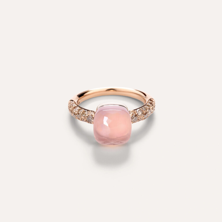 Pomellato Nudo Petit ring rosé/wit goud met diamant - PAB7040 O6000 BRCQR - #2 Pomellato Nudo Petit ring rosé/wit goud met diamant - PAB7040 O6000 BRCQR - #2
