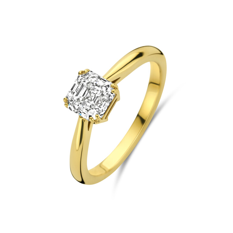 Royal Asscher Faustina Ringen geelgoud met diamant - R.112.RAC-111 HRD - #3 Royal Asscher Faustina Ringen geelgoud met diamant - R.112.RAC-111 HRD - #3