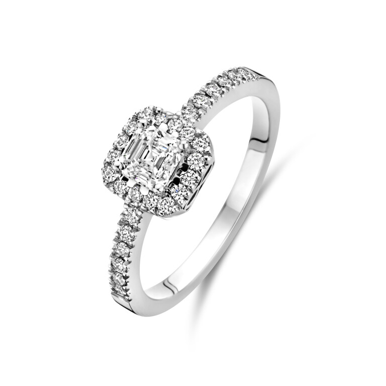 Royal Asscher Margriet entourage ring witgoud met diamant - R.120.RAC.WG.26 GIA - #2 Royal Asscher Margriet entourage ring witgoud met diamant - R.120.RAC.WG.26 GIA - #2