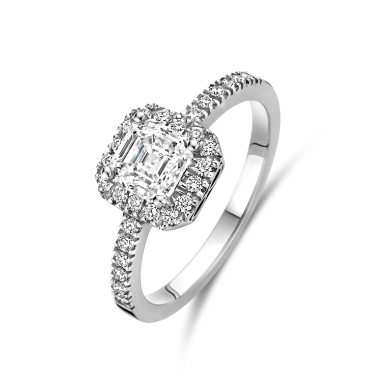 Royal Asscher Margriet entourage ring witgoud met diamant - R.120.RAC.WG.29 GIA - #2 Royal Asscher Margriet entourage ring witgoud met diamant - R.120.RAC.WG.29 GIA - #2