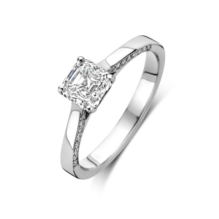 Royal Asscher Lucie ring witgoud met diamant - R.131.RAC.WG.31 GIA - #2 Royal Asscher Lucie ring witgoud met diamant - R.131.RAC.WG.31 GIA - #2