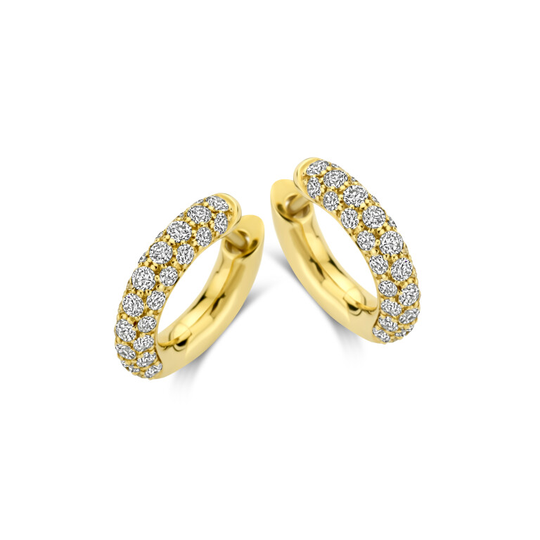 geelgoud oorringen met diamant Schaap en Citroen Diamonds - #1 geelgoud oorringen met diamant Schaap en Citroen Diamonds - #1