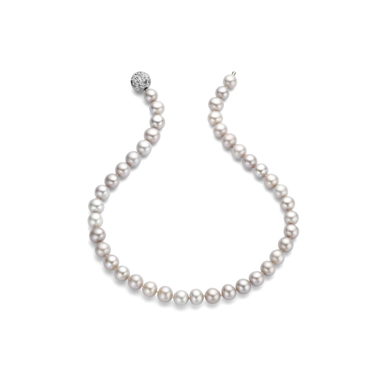 witgoud parel collier met diamant Schaap en Citroen Pearls - #2 witgoud parel collier met diamant Schaap en Citroen Pearls - #2