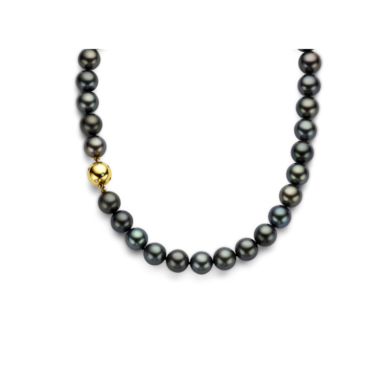 geelgoud parel collier met diamant Schaap en Citroen Pearls - #3 geelgoud parel collier met diamant Schaap en Citroen Pearls - #3