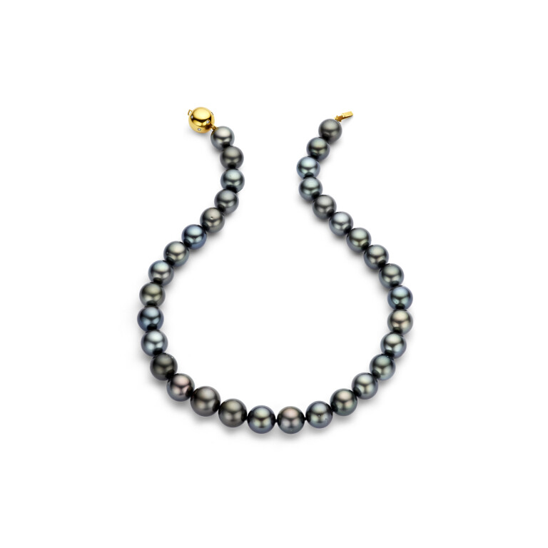 geelgoud parel collier met diamant Schaap en Citroen Pearls - #4 geelgoud parel collier met diamant Schaap en Citroen Pearls - #4