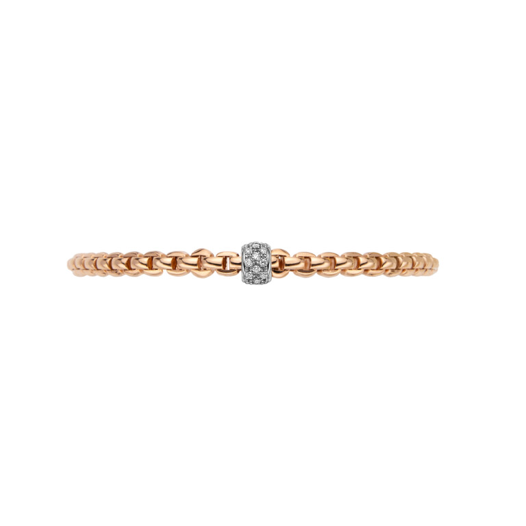 Fope Eka Tiny flexibele armband rosé/wit goud met diamant - 73301BX_PB_R_XBX_00M - #2 Fope Eka Tiny flexibele armband rosé/wit goud met diamant - 73301BX_PB_R_XBX_00M - #2