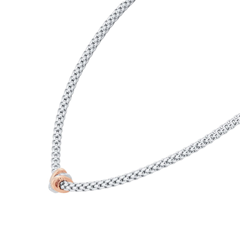 Fope Prima collier rosé/wit goud met diamant - 74408CX_BB_B_RBR_043 - #3 Fope Prima collier rosé/wit goud met diamant - 74408CX_BB_B_RBR_043 - #3