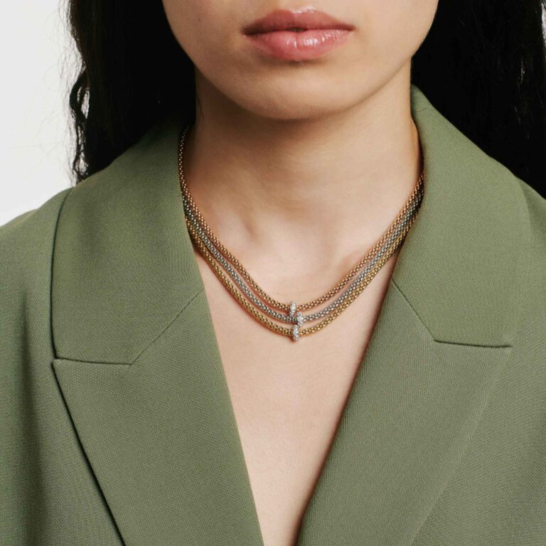 Fope Prima collier rosé/wit goud met diamant - 74508CX_BB_R_XBX_043 - #3 Fope Prima collier rosé/wit goud met diamant - 74508CX_BB_R_XBX_043 - #3