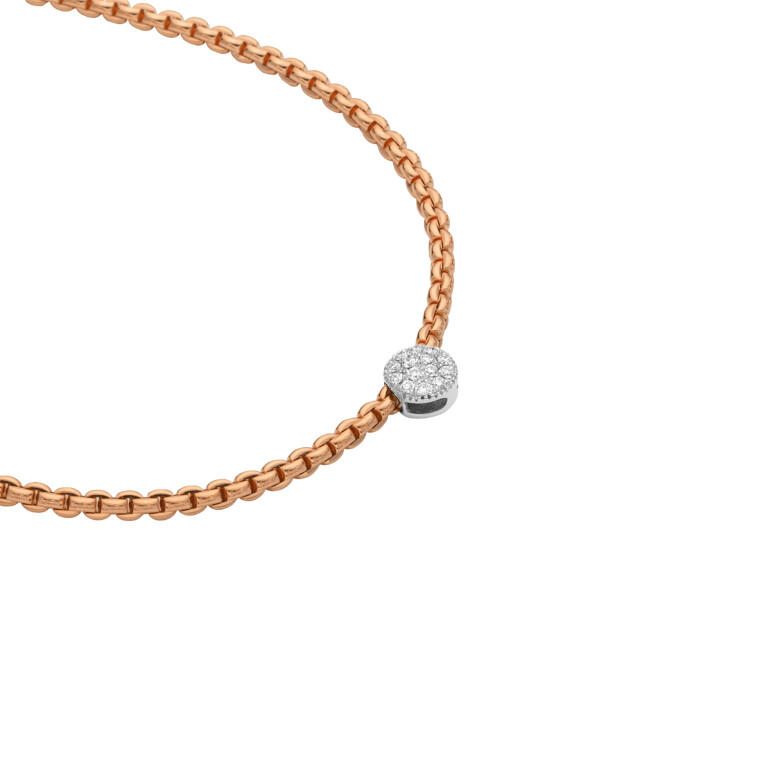 Fope Eka Tiny collier rosé/wit goud met diamant - 73601CX_PB_R_XBX_043 - #2 Fope Eka Tiny collier rosé/wit goud met diamant - 73601CX_PB_R_XBX_043 - #2