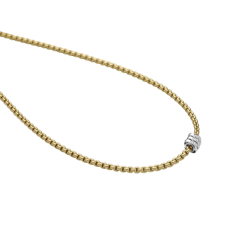 Fope Eka Tiny collier geel/wit goud met diamant - 73901CX_BB_G_BBB_043 - #4 Fope Eka Tiny collier geel/wit goud met diamant - 73901CX_BB_G_BBB_043 - #4