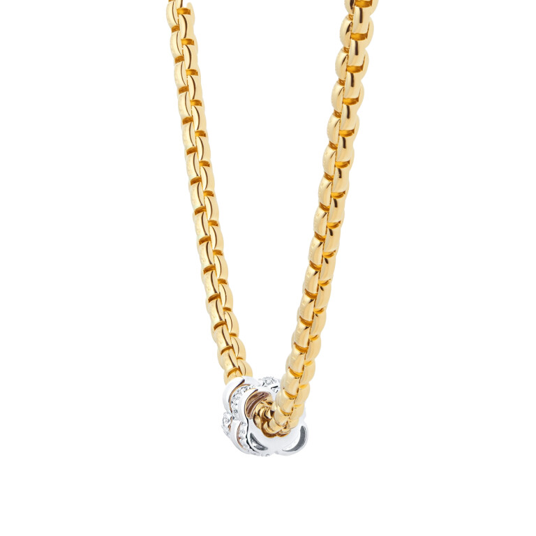 Fope Eka Tiny collier geel/wit goud met diamant - 73901CX_BB_G_BBB_043 - #5 Fope Eka Tiny collier geel/wit goud met diamant - 73901CX_BB_G_BBB_043 - #5