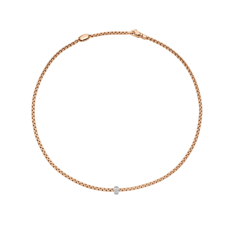 Fope Eka collier rosé/wit goud met diamant - 73101CX_BB_R_XBX_043 - #2 Fope Eka collier rosé/wit goud met diamant - 73101CX_BB_R_XBX_043 - #2
