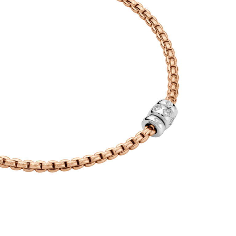 Fope Eka collier rosé/wit goud met diamant - 73101C3_PB_R_BBB_043 - #3 Fope Eka collier rosé/wit goud met diamant - 73101C3_PB_R_BBB_043 - #3