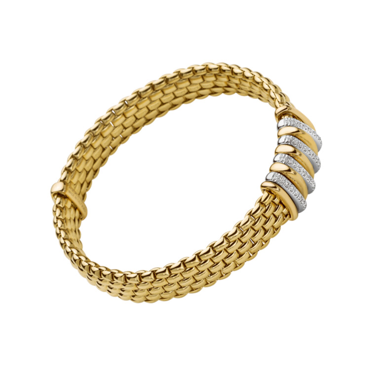 Fope Panorama flexibele armband geel/wit goud met diamant - 58804BX_BB_G_BBX_00M - #3 Fope Panorama flexibele armband geel/wit goud met diamant - 58804BX_BB_G_BBX_00M - #3