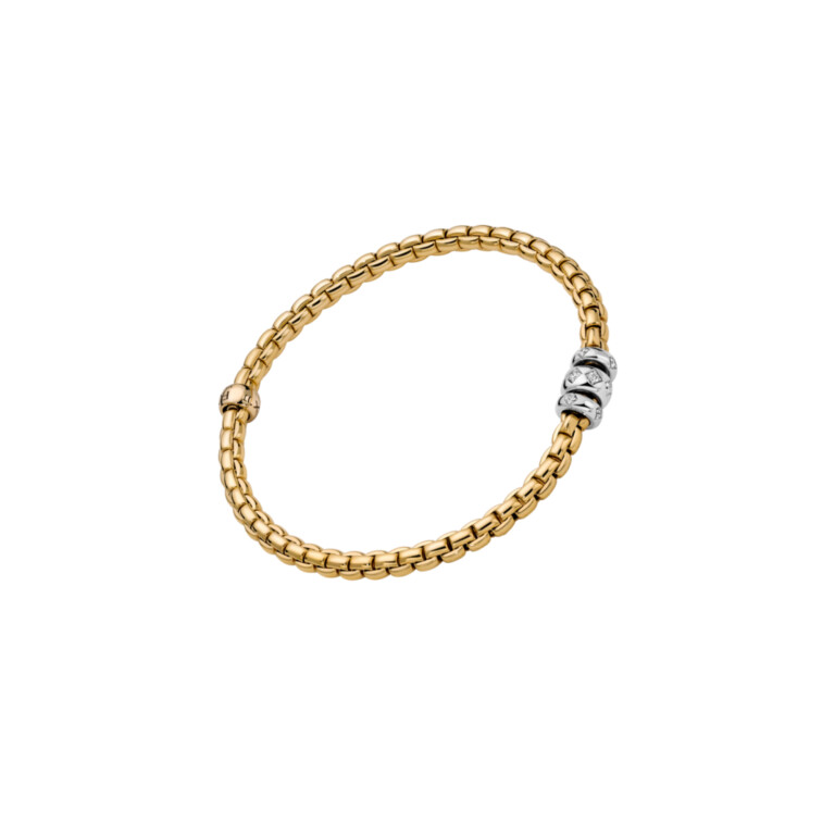 Fope Eka flexibele armband geel/wit goud met diamant - 73101B3_PB_G_BBB_00M - #4 Fope Eka flexibele armband geel/wit goud met diamant - 73101B3_PB_G_BBB_00M - #4
