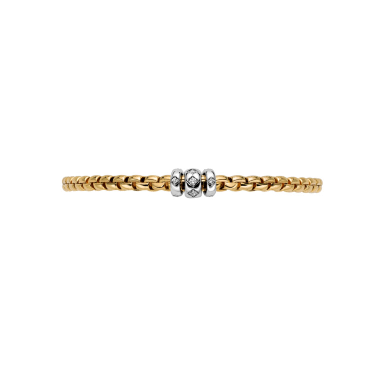 Fope Eka flexibele armband geel/wit goud met diamant - 73101B3_PB_G_BBB_00M - #2 Fope Eka flexibele armband geel/wit goud met diamant - 73101B3_PB_G_BBB_00M - #2