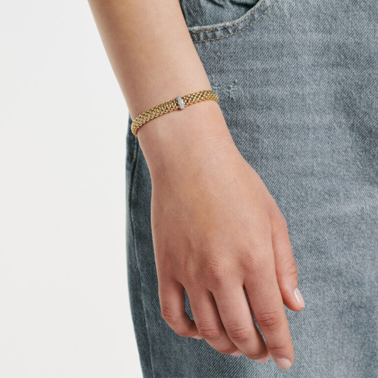 Fope Vendome flexibele armband geel/wit goud met diamant - 56002BX_BB_G_XBX_00M - #4 Fope Vendome flexibele armband geel/wit goud met diamant - 56002BX_BB_G_XBX_00M - #4