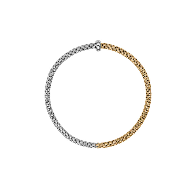 Fope Prima flexibele armband geel/wit goud met diamant - 01M08B2_BB_2_XBX_00M - #4 Fope Prima flexibele armband geel/wit goud met diamant - 01M08B2_BB_2_XBX_00M - #4