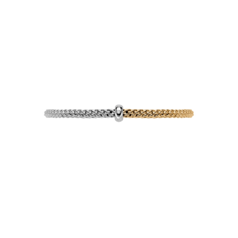 Fope Prima flexibele armband geel/wit goud met diamant - 01M08B2_BB_2_XBX_00M - #2 Fope Prima flexibele armband geel/wit goud met diamant - 01M08B2_BB_2_XBX_00M - #2