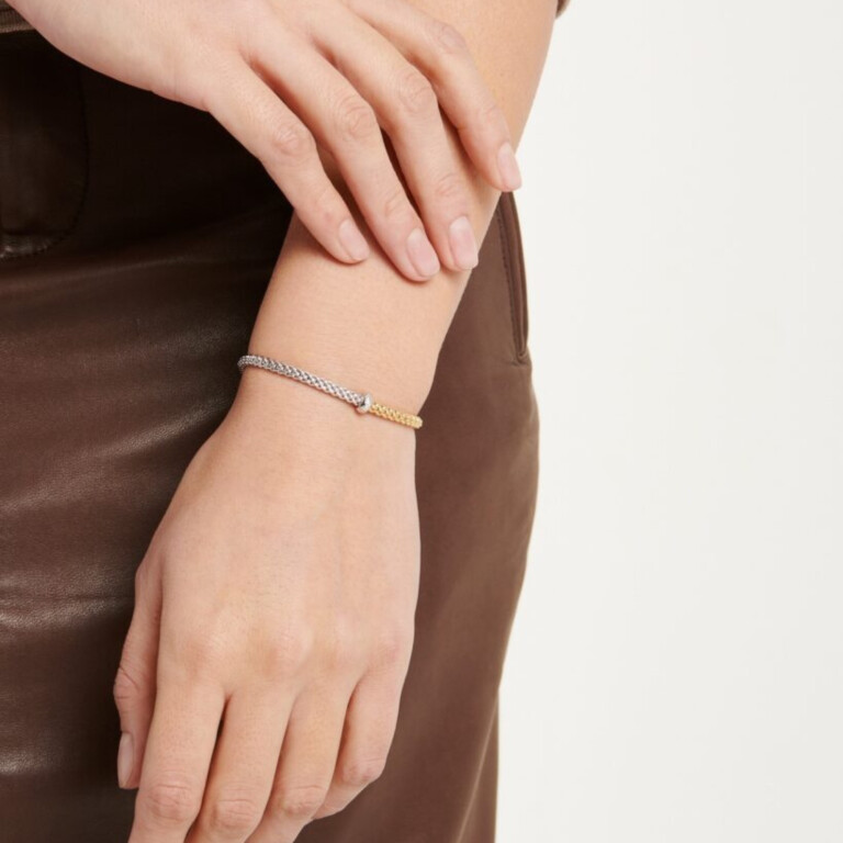 Fope Prima flexibele armband geel/wit goud met diamant - 01M08B2_BB_2_XBX_00M - #5 Fope Prima flexibele armband geel/wit goud met diamant - 01M08B2_BB_2_XBX_00M - #5