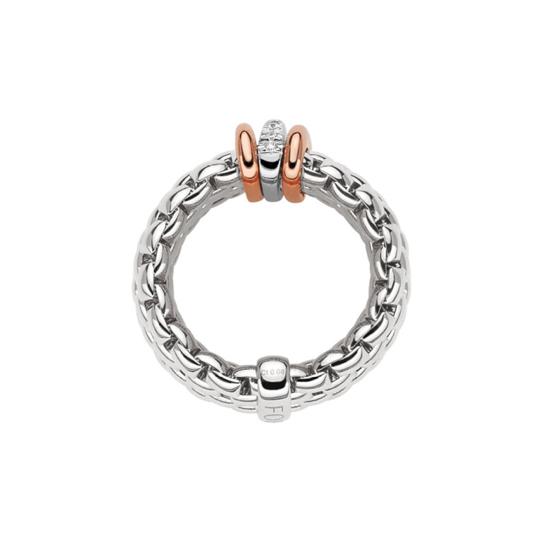 Fope Panorama flexibele ring rosé/wit goud met diamant - 58704AX_BB_B_RBR_00M - #2 Fope Panorama flexibele ring rosé/wit goud met diamant - 58704AX_BB_B_RBR_00M - #2