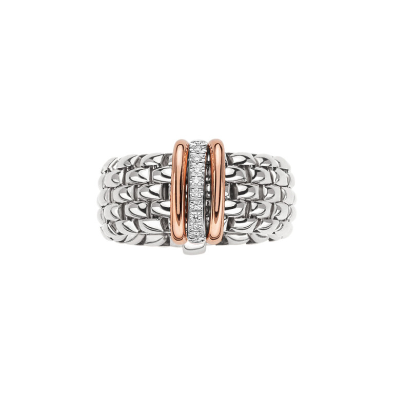 Fope Panorama flexibele ring rosé/wit goud met diamant - 58704AX_BB_B_RBR_00M - #4 Fope Panorama flexibele ring rosé/wit goud met diamant - 58704AX_BB_B_RBR_00M - #4