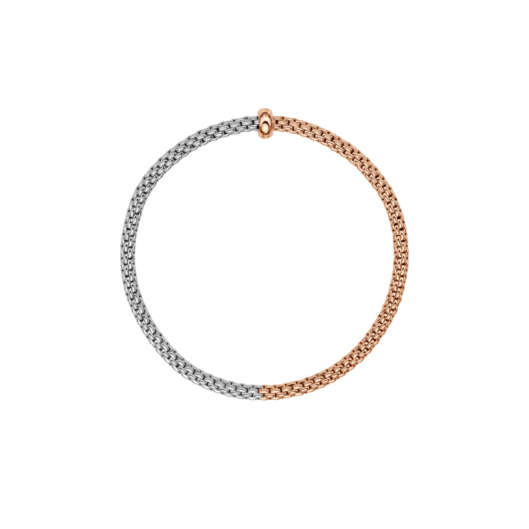 Fope Eka flexibele armband rosé/wit goud met diamant - 01M01B2_BB_1_XRX_00M - #5 Fope Eka flexibele armband rosé/wit goud met diamant - 01M01B2_BB_1_XRX_00M - #5