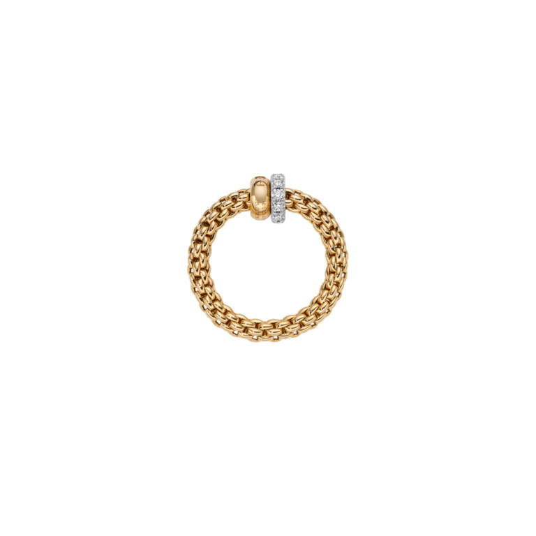 Fope Solo ring geel/wit goud met diamant - 62408AX_PB_G_BGX_00L - #2 Fope Solo ring geel/wit goud met diamant - 62408AX_PB_G_BGX_00L - #2
