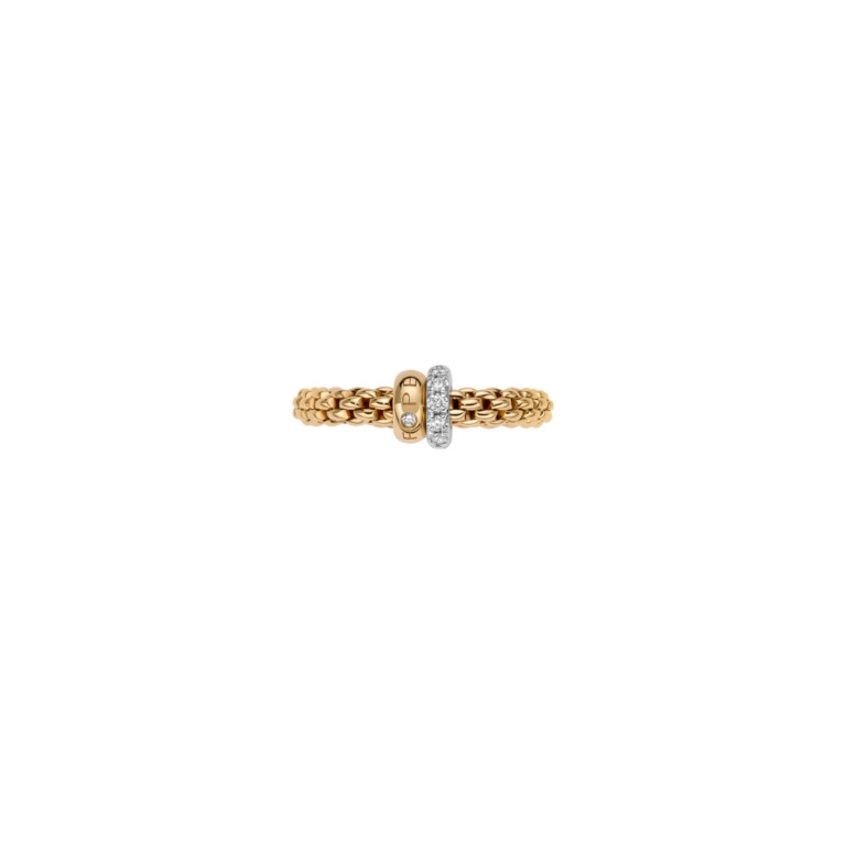 Fope Solo ring geel/wit goud met diamant - 62408AX_PB_G_BGX_00L - #4 Fope Solo ring geel/wit goud met diamant - 62408AX_PB_G_BGX_00L - #4