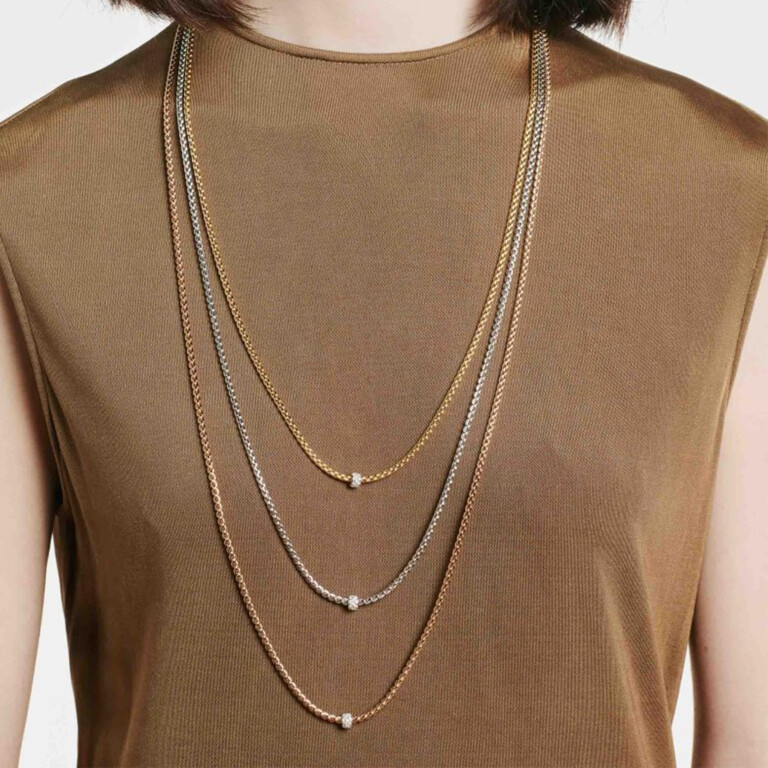 Fope Eka Tiny collier rosé/wit goud met diamant - 73001CX_PB_R_XBX_043 - #3 Fope Eka Tiny collier rosé/wit goud met diamant - 73001CX_PB_R_XBX_043 - #3