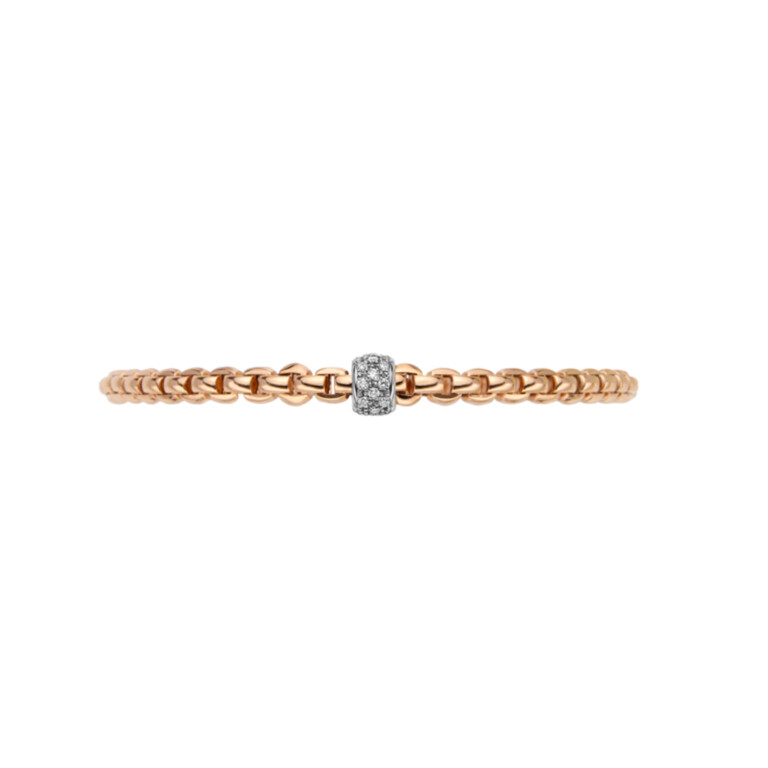 Fope Eka Tiny flexibele armband rosé/wit goud met diamant - 73301BX_PB_R_XBX_00S - #2 Fope Eka Tiny flexibele armband rosé/wit goud met diamant - 73301BX_PB_R_XBX_00S - #2