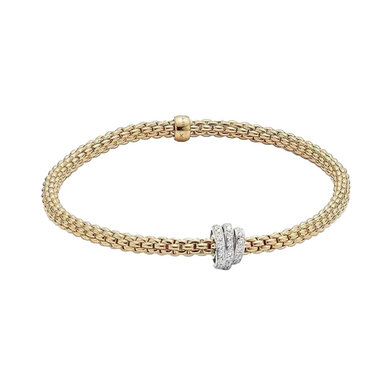 Fope Prima flexibele armband geel/wit goud met diamant - 74408BX_PB_G_BBB_00M - #3 Fope Prima flexibele armband geel/wit goud met diamant - 74408BX_PB_G_BBB_00M - #3