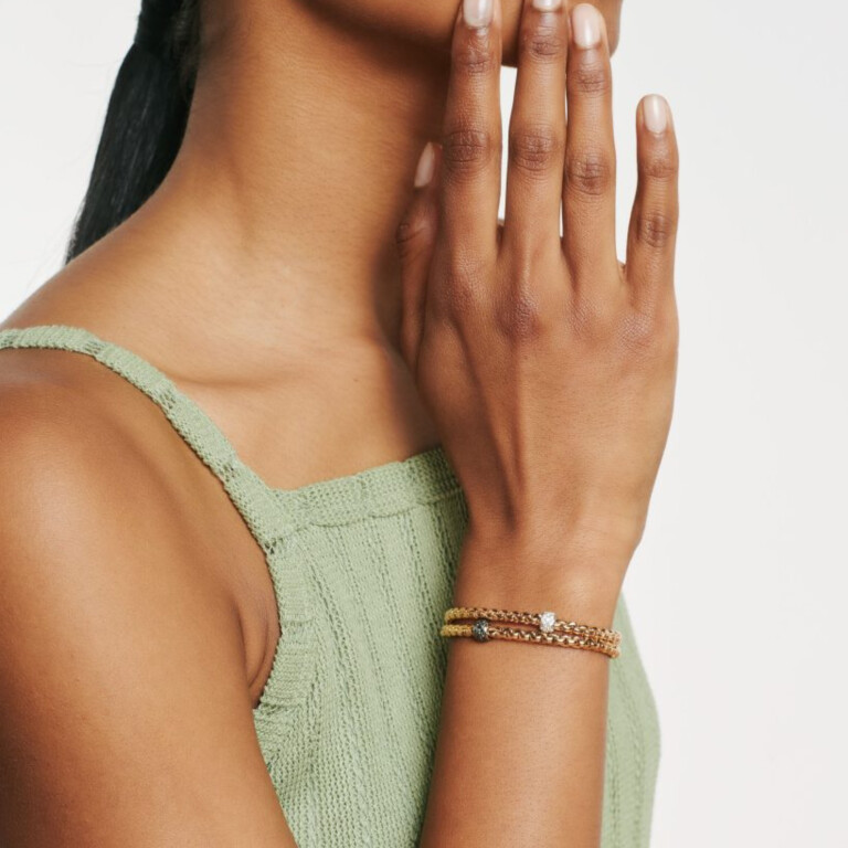 Fope Eka Tiny flexibele armband geel/wit goud met diamant - 73301BX_PB_G_XBX_00M - #6 Fope Eka Tiny flexibele armband geel/wit goud met diamant - 73301BX_PB_G_XBX_00M - #6