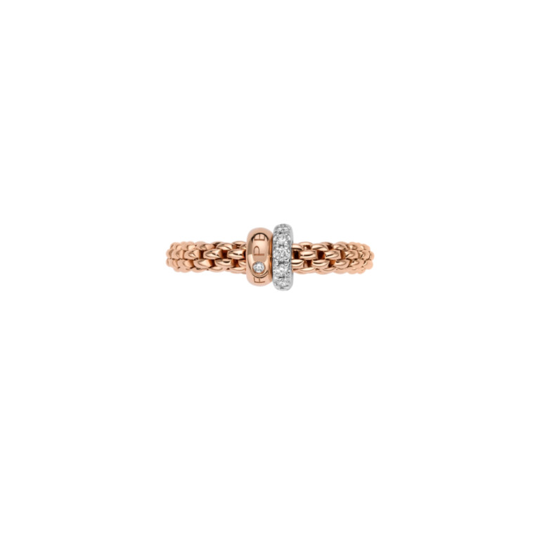 Fope Solo flexibele ring rosé/wit goud met diamant - 62408AX_PB_R_BRX_00M - #3 Fope Solo flexibele ring rosé/wit goud met diamant - 62408AX_PB_R_BRX_00M - #3