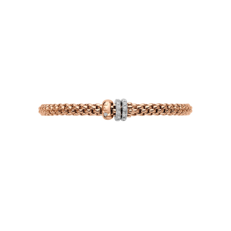 Fope Solo flexibele armband rosé/wit goud met diamant - 62506BX_PB_R_BBX_00M - #2 Fope Solo flexibele armband rosé/wit goud met diamant - 62506BX_PB_R_BBX_00M - #2
