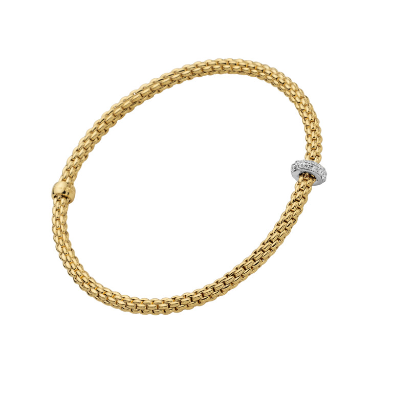 Fope Prima flexibele armband geel/wit goud met diamant - 74508BX_BB_G_XBX_00M - #3 Fope Prima flexibele armband geel/wit goud met diamant - 74508BX_BB_G_XBX_00M - #3