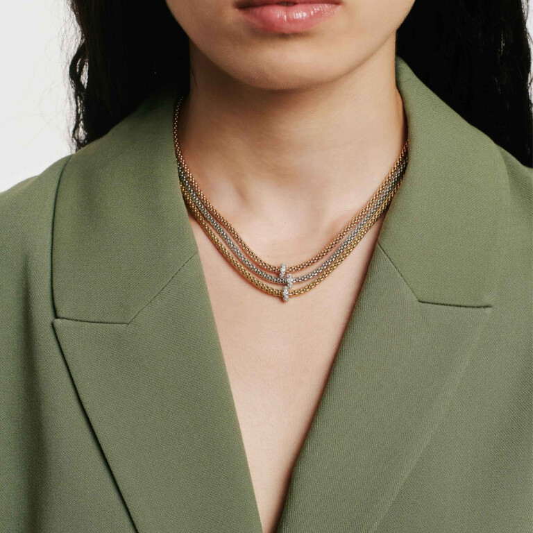 Fope Prima collier geel/wit goud met diamant - 74508CX_BB_G_XBX_043 - #3 Fope Prima collier geel/wit goud met diamant - 74508CX_BB_G_XBX_043 - #3