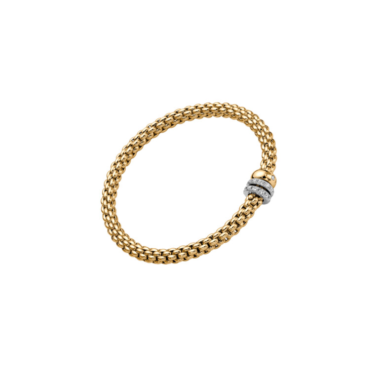 Fope Solo flexibele armband geel/wit goud met diamant - 62506BX_PB_G_BBG_00M - #3 Fope Solo flexibele armband geel/wit goud met diamant - 62506BX_PB_G_BBG_00M - #3