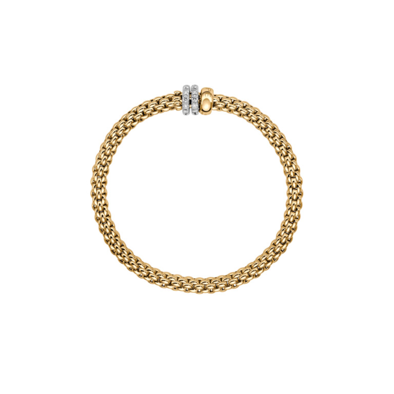 Fope Solo flexibele armband geel/wit goud met diamant - 62506BX_PB_G_BBG_00M - #4 Fope Solo flexibele armband geel/wit goud met diamant - 62506BX_PB_G_BBG_00M - #4
