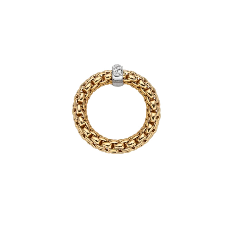 Fope Vendome flexibele ring geel/wit goud met diamant - 55902AX_BB_G_XBX_00M - #3 Fope Vendome flexibele ring geel/wit goud met diamant - 55902AX_BB_G_XBX_00M - #3