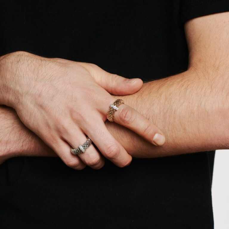 Fope Vendome flexibele ring geel/wit goud met diamant - 55902AX_BB_G_XBX_00M - #5 Fope Vendome flexibele ring geel/wit goud met diamant - 55902AX_BB_G_XBX_00M - #5